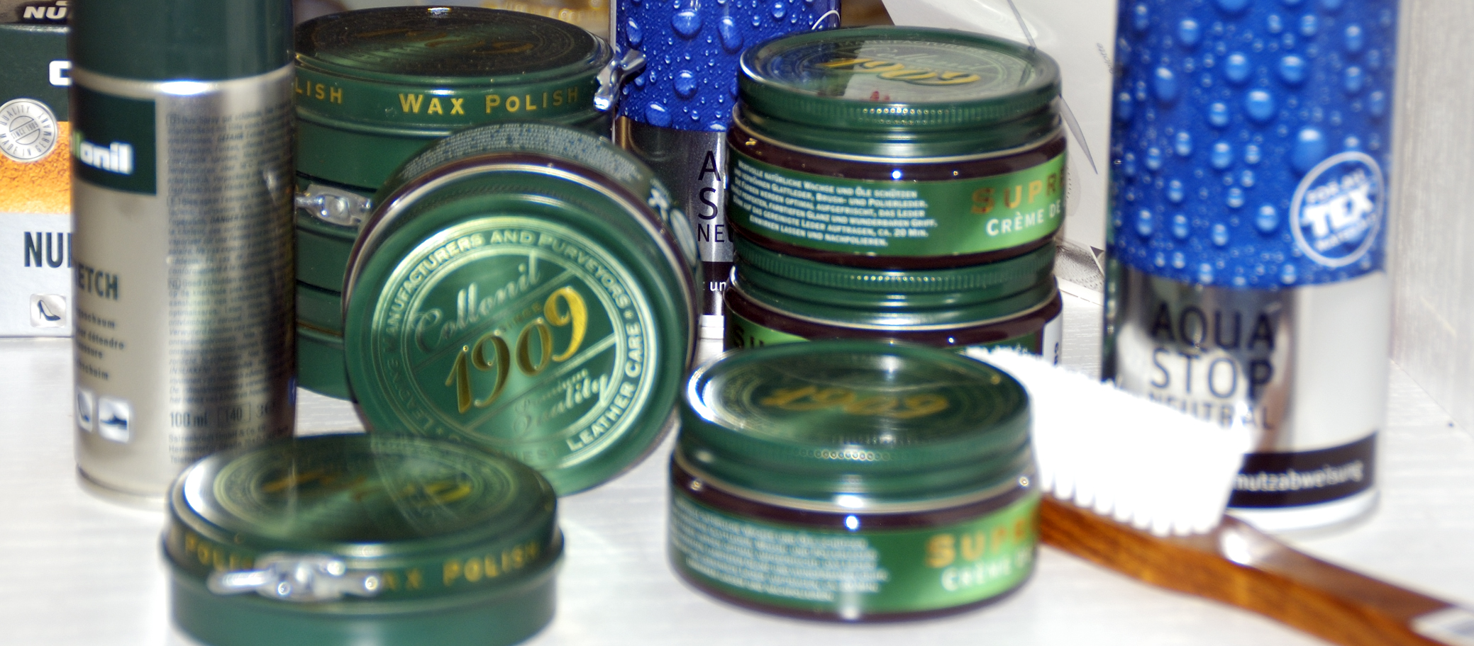 Pflegemittel für Rau-, Lack-, und Glattleder
